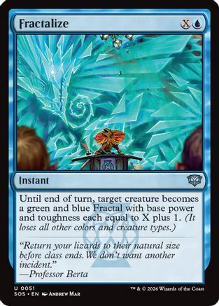 Fractalize (SOS-051) [Secrets of Strixhaven] Foil