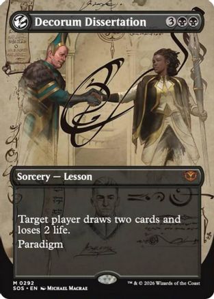 Decorum Dissertation (Borderless) (SOS-292) [Secrets of Strixhaven] Foil