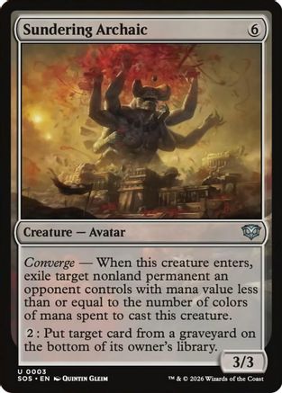 Sundering Archaic (SOS-003) [Secrets of Strixhaven] Foil
