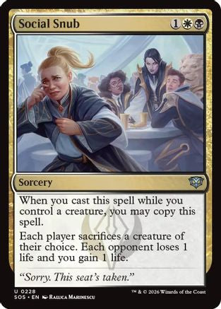 Social Snub (SOS-228) [Secrets of Strixhaven] Foil