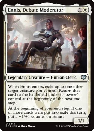 Ennis, Debate Moderator (SOS-014) [Secrets of Strixhaven]