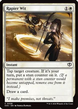 Rapier Wit (SOS-028) [Secrets of Strixhaven] Foil