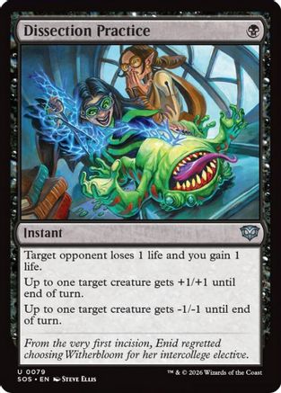 Dissection Practice (SOS-079) [Secrets of Strixhaven] Foil