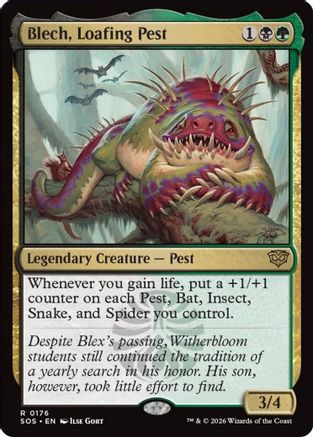 Blech, Loafing Pest (SOS-176) [Secrets of Strixhaven] Foil