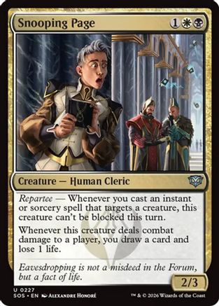 Snooping Page (SOS-227) [Secrets of Strixhaven]