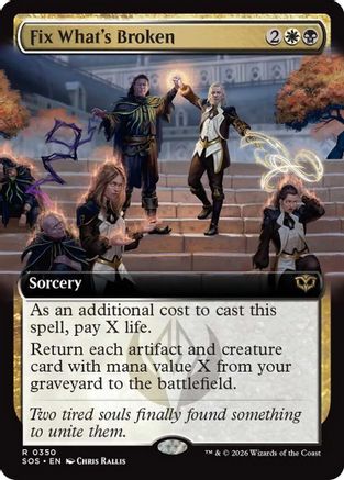 Fix What's Broken (Extended Art) (SOS-350) [Secrets of Strixhaven] Foil