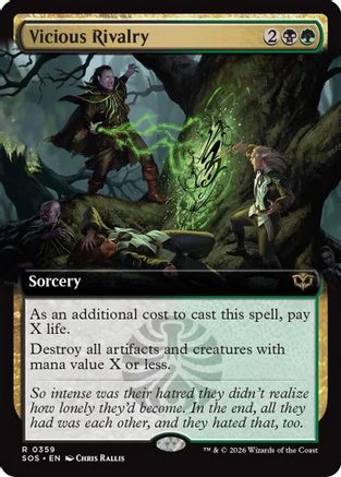 Vicious Rivalry (Extended Art) (SOS-359) [Secrets of Strixhaven] Foil