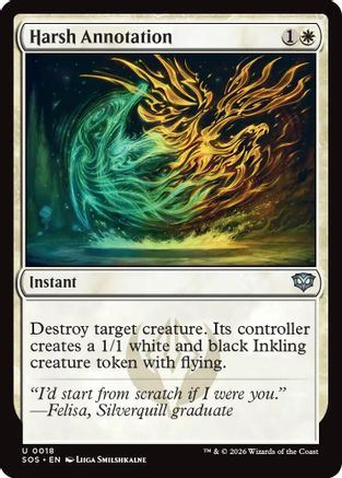 Harsh Annotation (SOS-018) [Secrets of Strixhaven]