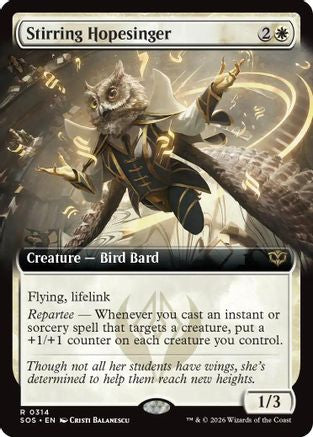 Stirring Hopesinger (Extended Art) (SOS-314) [Secrets of Strixhaven] Foil