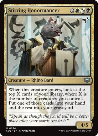Stirring Honormancer (SOS-234) [Secrets of Strixhaven] Foil