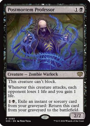 Postmortem Professor (SOS-093) [Secrets of Strixhaven]