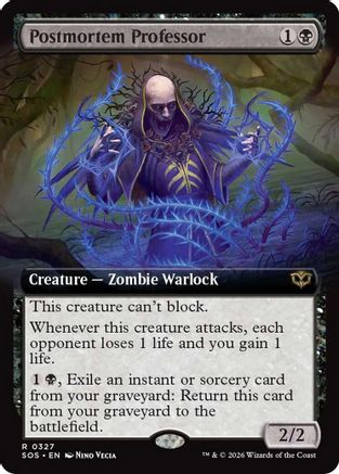 Postmortem Professor (Extended Art) (SOS-327) [Secrets of Strixhaven] Foil