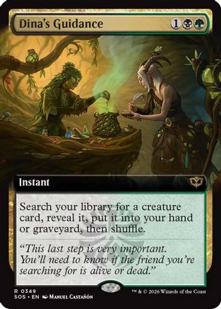 Dina's Guidance (Extended Art) (SOS-349) [Secrets of Strixhaven] Foil