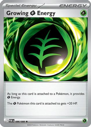 Growing Grass Energy (Non-Holo) (086/088) [Deck Exclusives] - Rare