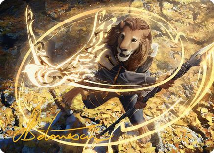 Eager Glyphmage Art Card (Gold-Stamped Signature) (ASSOS-003) [Art Series: Secrets of Strixhaven]