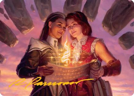 Joined Researchers Art Card (Gold-Stamped Signature) (ASSOS-005) [Art Series: Secrets of Strixhaven]