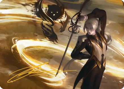 Rapier Wit Art Card (Gold-Stamped Signature) (ASSOS-006) [Art Series: Secrets of Strixhaven]