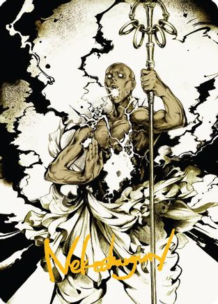 Burst Lightning Art Card (Gold-Stamped Signature) (ASSOS-051) [Art Series: Secrets of Strixhaven]