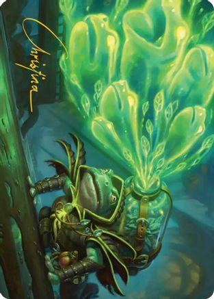 Burrog Barrage Art Card (Gold-Stamped Signature) (ASSOS-015) [Art Series: Secrets of Strixhaven]
