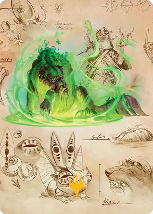 Germination Practicum Art Card (Gold-Stamped Planeswalker Symbol) (ASSOS-032) [Art Series: Secrets of Strixhaven]