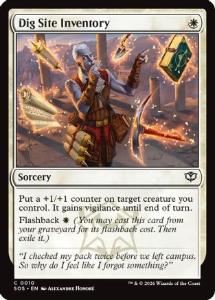 Dig Site Inventory (SOS-010) [Secrets of Strixhaven]