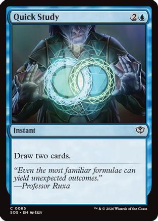 Quick Study (SOS-065) [Secrets of Strixhaven] Foil