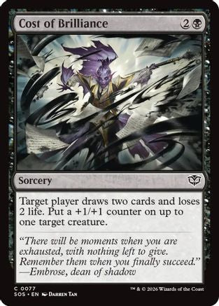 Cost of Brilliance (SOS-077) [Secrets of Strixhaven] Foil