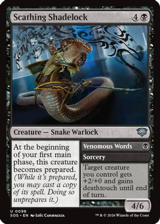 Scathing Shadelock (SOS-098) [Secrets of Strixhaven] Foil
