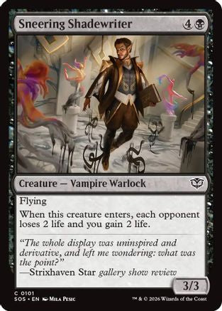 Sneering Shadewriter (SOS-101) [Secrets of Strixhaven] Foil