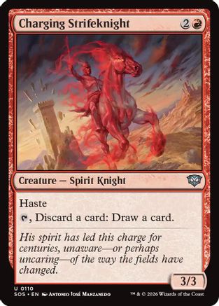 Charging Strifeknight (SOS-110) [Secrets of Strixhaven] Foil