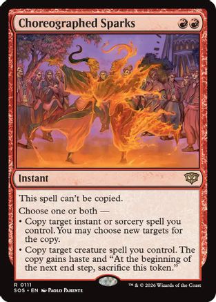 Choreographed Sparks (SOS-111) [Secrets of Strixhaven] Foil
