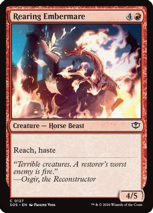 Rearing Embermare (SOS-127) [Secrets of Strixhaven] Foil