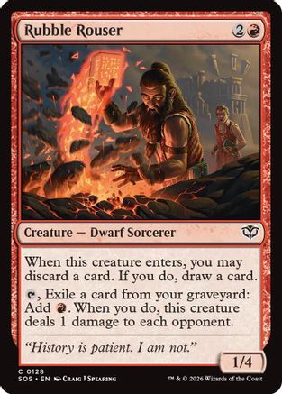 Rubble Rouser (SOS-128) [Secrets of Strixhaven] Foil