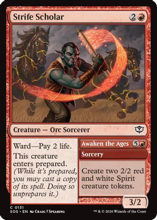 Strife Scholar (SOS-131) [Secrets of Strixhaven] Foil