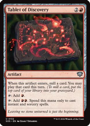 Tablet of Discovery (SOS-132) [Secrets of Strixhaven] Foil