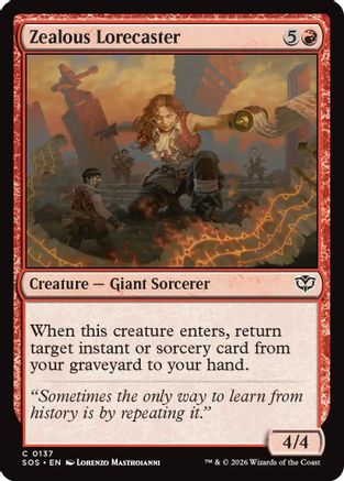 Zealous Lorecaster (SOS-137) [Secrets of Strixhaven] Foil