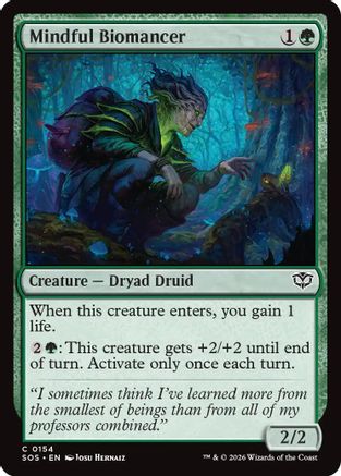 Mindful Biomancer (SOS-154) [Secrets of Strixhaven] Foil