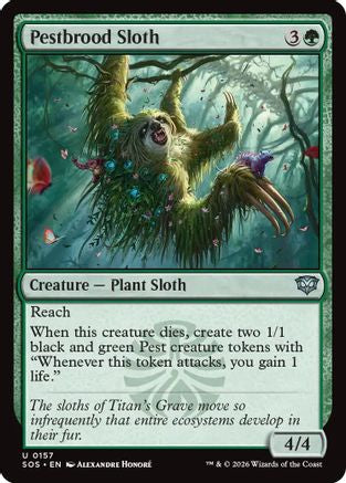 Pestbrood Sloth (SOS-157) [Secrets of Strixhaven] Foil