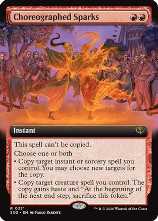 Choreographed Sparks (Extended Art) (SOS-331) [Secrets of Strixhaven] Foil