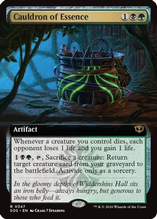 Cauldron of Essence (Extended Art) (SOS-347) [Secrets of Strixhaven]