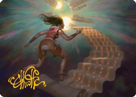 Pursue the Past Art Card (Gold-Stamped Signature) (ASSOS-022) [Art Series: Secrets of Strixhaven]