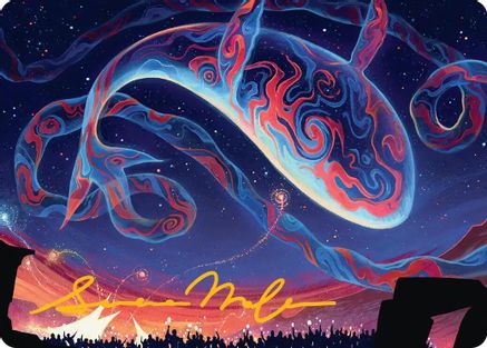 Spectacular Skywhale Art Card (Gold-Stamped Signature) (ASSOS-024) [Art Series: Secrets of Strixhaven]
