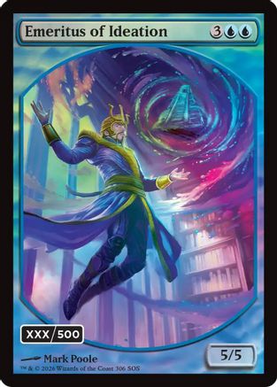 Emeritus of Ideation (Retro Frame) (Serial Numbered) (Double Rainbow Foil) (SOS-306) [Secrets of Strixhaven] Foil