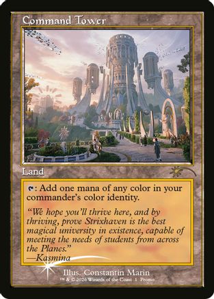 Command Tower (Strixhaven: Omens of Chaos) (MEDIA-001) [Media Promos] Foil