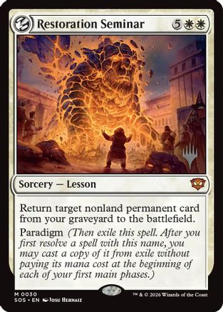 Restoration Seminar (PPSOS-030) [Promo Pack: Secrets of Strixhaven]