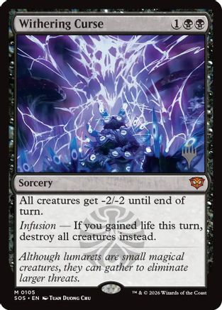 Withering Curse (PPSOS-105) [Promo Pack: Secrets of Strixhaven] Foil