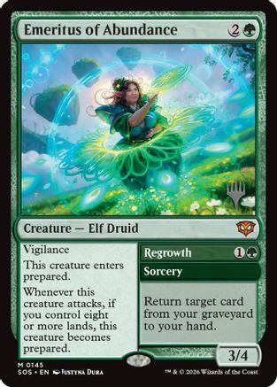 Emeritus of Abundance (PPSOS-145) [Promo Pack: Secrets of Strixhaven] Foil