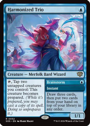 Harmonized Trio (PPSOS-052) [Promo Pack: Secrets of Strixhaven] Foil