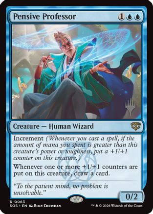 Pensive Professor (PPSOS-063) [Promo Pack: Secrets of Strixhaven] Foil