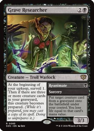 Grave Researcher (PPSOS-085) [Promo Pack: Secrets of Strixhaven] Foil